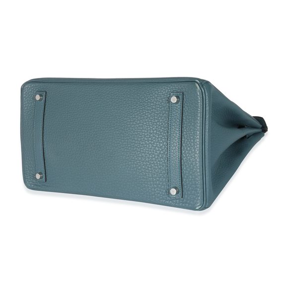 Hermes Bleu Orage Clemence Birkin 35 PHW - Picture 5 of 5